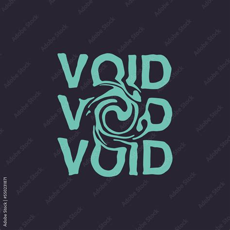 Void Void Void Distorted Font On A Dark Background Hand Written Letters