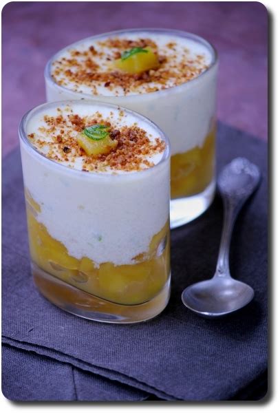 Mousse Au Mascarpone Et Citron Vert Sur Compote De Mangue Savoirs Et