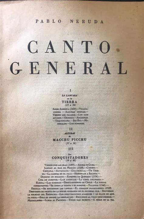 Canto General by Pablo Neruda Bien Encuadernación de tapa dura 1952