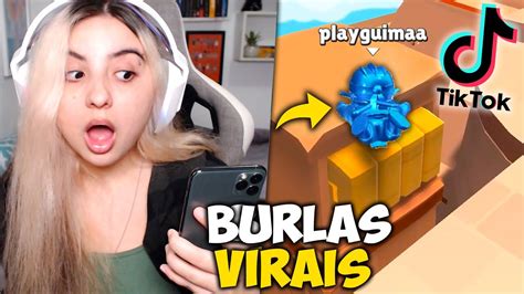 TESTEI Os TIK TOKS MAIS VIRAIS Do STUMBLE GUYS No JOGO FIZ BURLAS