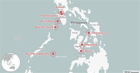 Carte Des Meilleurs Endroits O Plonger Aux Philippines Seacrush