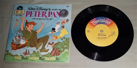 Walt Disneys Peter Pan Story And Songs 7 33 Book And Record