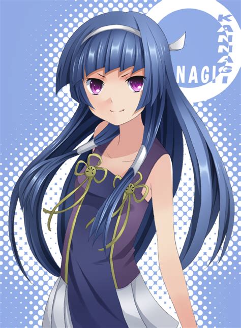 Safebooru Bangs Blue Hair Blunt Bangs Face Flat Chest Hair Ornament