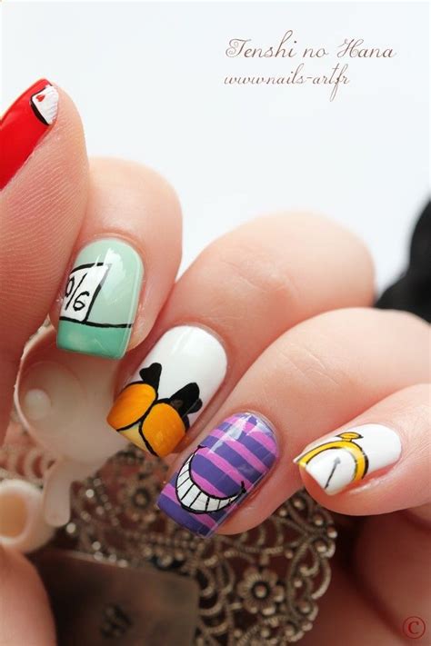 Alice In Wonderland Inspired Nail Art By Tenshi No Hana Nail Art