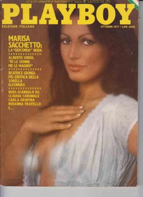 PLAYBOY EDIZ ITALIANA OTTOBRE 1977 Marisa Sacchetto Beatrice Giorgi