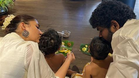 Photos Nayanthara Vignesh Shivan Celebrate Their First Onam With Sons