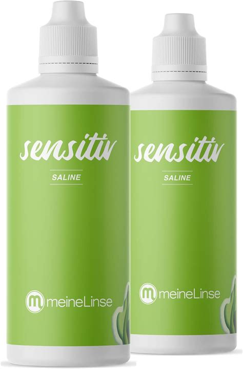 meineLinse Sensitiv Saline 2 x 360 ml Kochsalzlösung für Kontaktlinsen