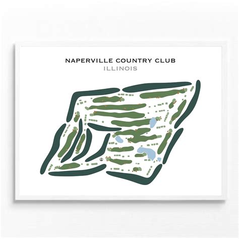 Buy the best printed golf course Naperville Country Club, Illinois ...