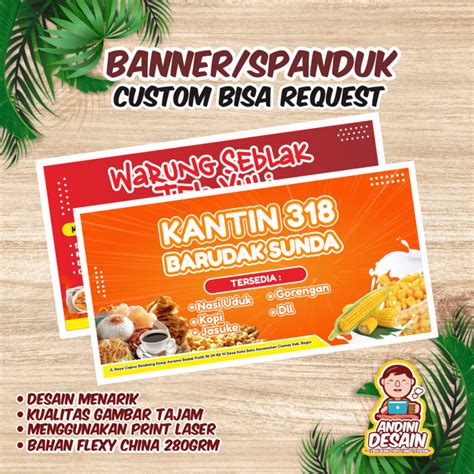 Cetak Banner Spanduk Free Desain Bahan Flexy China Lazada Indonesia