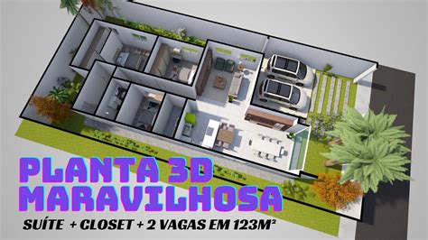 PLANTA DE CASA 3 QUARTOS TERRENO 10X25 MOSTRANDO TUDO YouTube