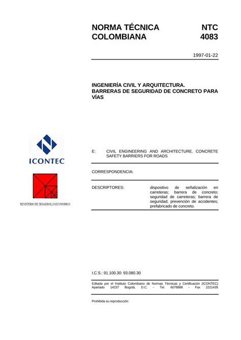 PDF NORMA TÉCNICA NTC COLOMBIANA 4083 minerales en el concreto de