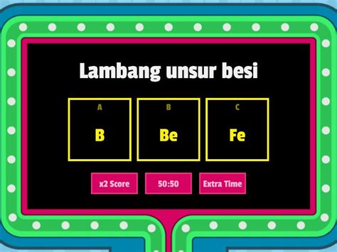 Lambang Unsur Dan Tatanama Senyawa Gameshow Quiz