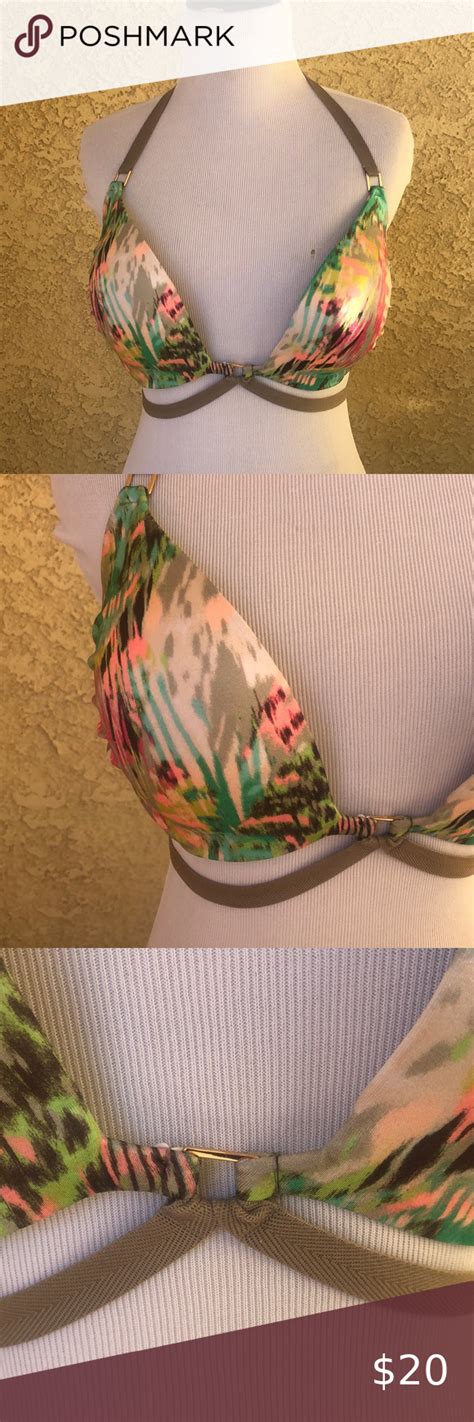 Victorias Secret Hottie Halter Bikini Top Sz 34dd Bikini Tops