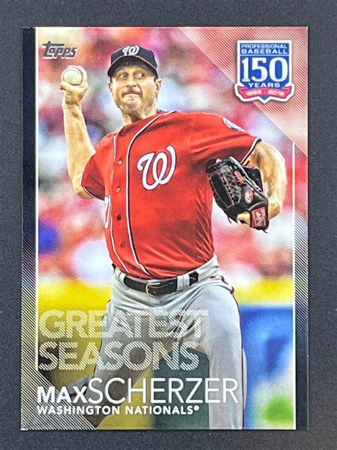 MAX SCHERZER 2019 Topps 150 Years Of Baseball Insert BLACK 299 150 92