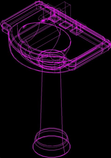 Lavabo Con Pedestal D Dwg Model For Autocad Designs Cad