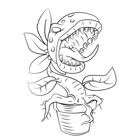 Plant Monster Sketch Illustration 16674168 Vector Art at Vecteezy