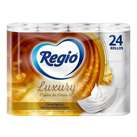 Papel Higiénico Regio Luxury Créme De Cocoa 24 Rollos Con 190 Hojas