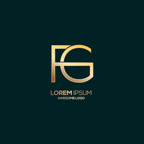 Premium Vector Letter Fg Logo Luxury Gold Color Template