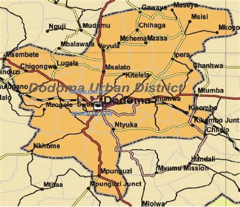 University Of Dodoma Map