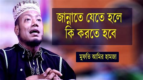 জান্নাতে যেতে হলে কি করতে হবে মুফতি আমির হামজা Youtube