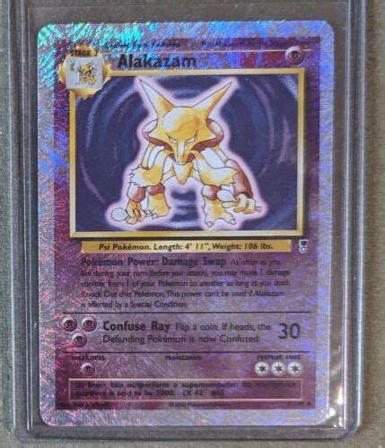 Pokemon Cards Alakazam 1 110 Reverse Holo Legendary Collection Never