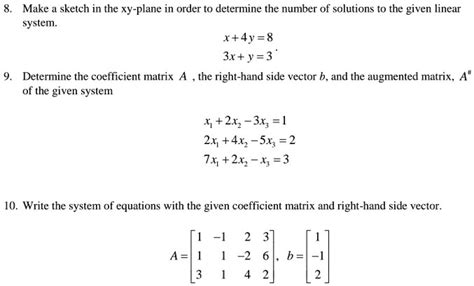 Solved Make A Sketch In The Xy Plane In Order To Determine The Number Of Solutions To The Given