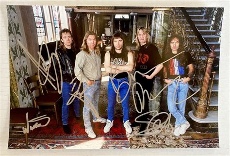 Iron Maiden Band Signed Autographed Photo Bruce Dickinson