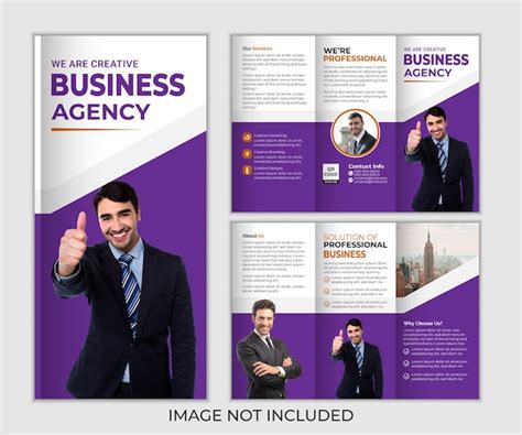 Premium Vector Creative Business Trifold Brochure Template