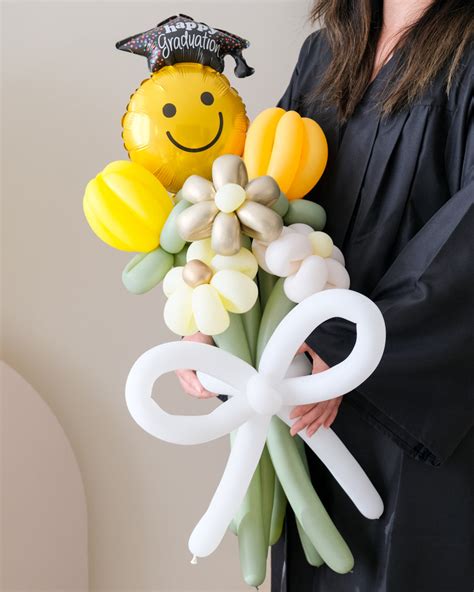 Happy Grad Flower Balloon Bouquet Oh Shiny