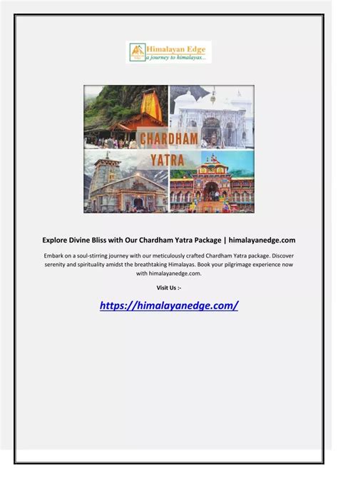 PPT Explore Divine Bliss With Our Chardham Yatra Package PowerPoint