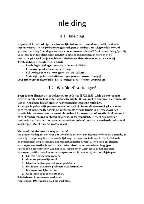 Sociologie Voor De Praktijk Samenvatting Gaat Veel Te Maken Krijgen