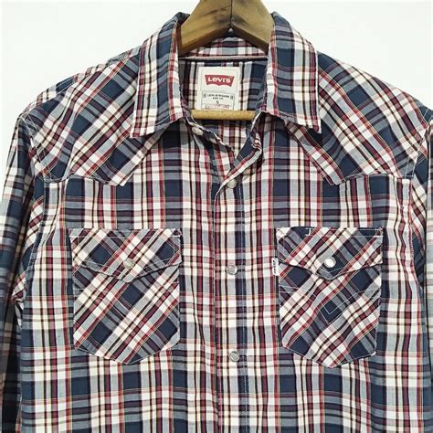 Levi S Men S Western Style Button Front Shirt Small L Gem