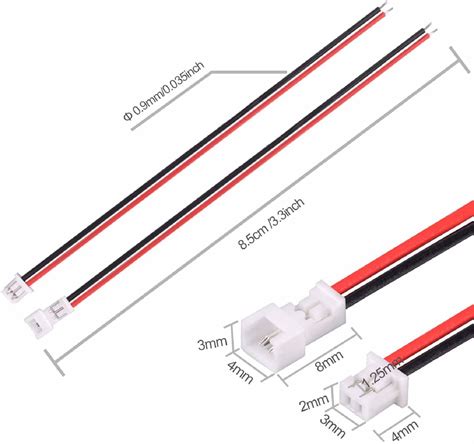 Getuscart Letool Pairs Jst Mm Pin Micro Male Female Connector