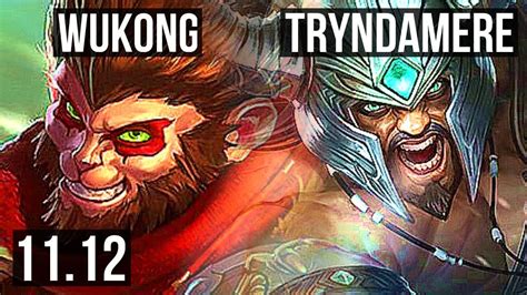 Wukong Vs Tryndamere Top 34m Mastery 6212 800 Games Euw