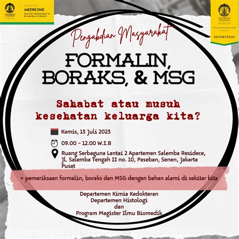 Pemeriksaan Formalin Boraks Dan MSG Dengan Bahan Alami Di Sekitar Kita