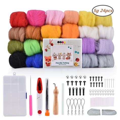 Colors Needle Felting Kit Wool Felt Tools Starter Kit Felt Poke