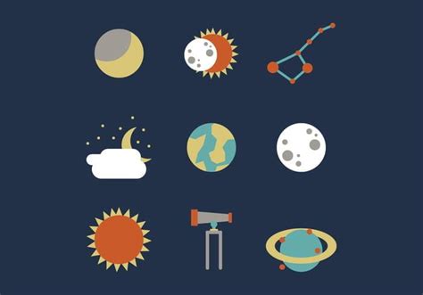 Eclipse Solar Y Conjunto De Vectores De Espacio Exterior Svg Ai Uidownload