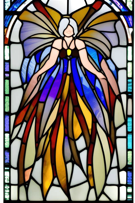 Fairy Stained Glass Graphic · Creative Fabrica