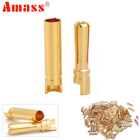 Pair Amass Mm Mm Gold Plated Bullet Connector For Rc Battery Esc