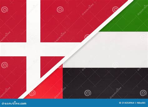 Denmark And United Arab Emirates Or UAE Symbol Of Country Danish Vs