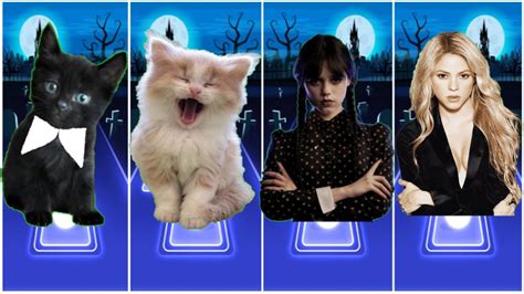 Wednesday Addams Cute Cat Shakira Waka Waka Bloody Mary Tiles