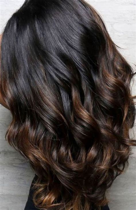 50 Trendy Hair Colour For Every Women Dark Chocolate With Brown Balayage