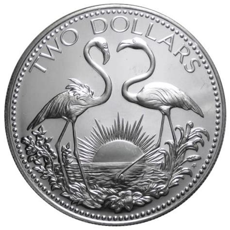 Dollars Silver Bahamas Flamingos Mynumi