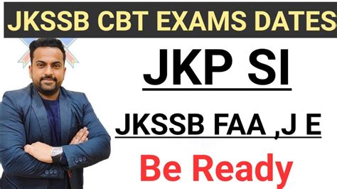 Big Update Jkssb Exam Dates Out Jkp Si Jkssb Faa Je