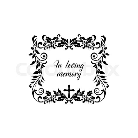 Condolence message in loving memory lettering | Stock vector | Colourbox