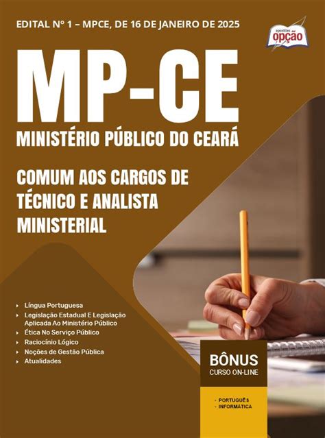 Apostila MP CE 2025 Comum aos Cargos de Técnico e Analista Ministerial