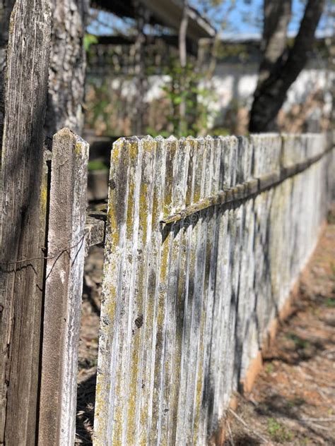 Ancient Wood Fence Side View Stock Photo Image Of Home Wood 123776520