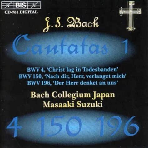 Bach Cantates sacrées volume 1 BWV 4 150 196 Johann Sebastian Bach