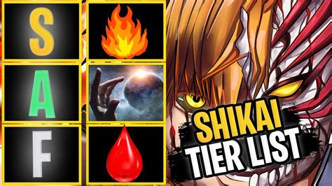 New Codes Type Soul Shikai Tier List Which Is The Most Powerful