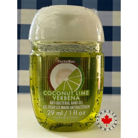 Coconut Lime Verbena Anti Bacterial Hand Gel By Bath And Body Works Bbw 29ml Pocketbac Sanitizer